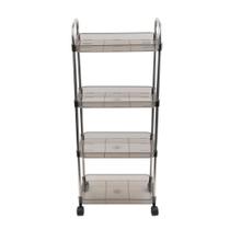 Carrinho multiuso affresco 4 prateleiras fume