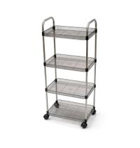 Carrinho Multiuso Affresco 4 Prateleiras Transparente e Fume