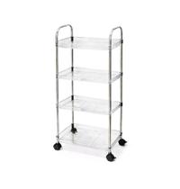 Carrinho Multiuso Affresco 4 Prateleiras Transparente e Fume