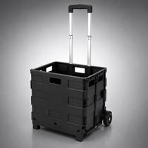 Carrinho Multiuso Dobrável 45L com Rodas e Alça Ajustável para Transporte Carrinho Multiuso Dobrável 45L com Rodas e Alça Ajustável para Transporte