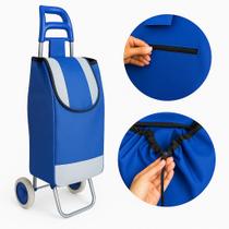 Carrinho Multiuso Dobrável Feira Com Bolsa Impermeável E Rodas 30KG