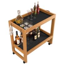 Carrinho Multiuso Orfeu Bar e Esmalteira em Madeira Pinus com Rodizio. Carrinho Multiuso Orfeu Bar e Esmalteira em Madeira Pinus com Rodizio.