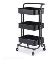 Carrinho Multiuso Organizador 3 Prateleira Em Ferro Com Roda