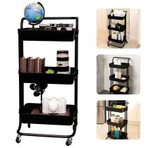 Carrinho Multiuso Organizador Com 3 Prateleiras E Rodinhas Apoio Organizador Multiuso