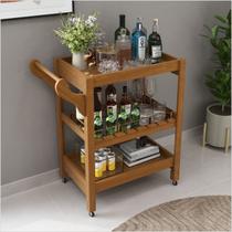 Carrinho Multiuso Server c/ Rodízios Madeira Old Carrinho Multiuso Server c/ Rodízios Madeira Old
