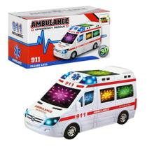 Carrinho Musical Ambulância Baby com Luz Sensor bate e Volta Carrinho Musical Ambulância Baby com Luz Sensor bate e Volta
