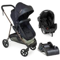 Carrinho Napoli Preto/Cobre Bebê Conforto e Base - Galzerano Carrinho Napoli Preto/Cobre Bebê Conforto e Base - Galzerano