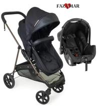 Carrinho Napoli Travel System Preto cobre -Galzerano