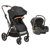 Carrinho Nomad Preto com Bebê Conforto Casulo Click - Kiddo