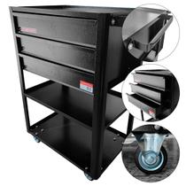 Carrinho Oficina Aberto Para Ferramentas Com 3 Gavetas (NC-7) - Nocram Carrinho Oficina Aberto Para Ferramentas Com 3 Gavetas (NC-7) - Nocram