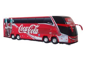 Carrinho Ônibus Coca-Cola 2 andares 30cm - Marcopolo G7 DD - G8 - mini - Miniatura - Min