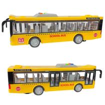 Carrinho Ônibus Escolar A Fricção Com Luz e Som - Zippy Toys - Escala 1:16 Abre Porta