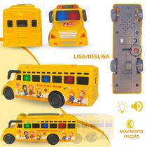 Carrinho ônibus Escolar Musical C/luz E Fricção Brinquedo F114 - Europio