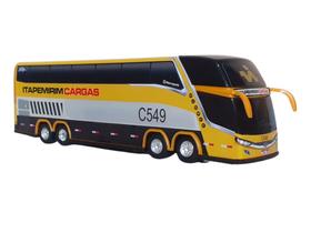 Carrinho Ônibus Itapemirim Cargas 2 andares - Marcopolo G7 DD - G8 - mini - Miniatura - Min
