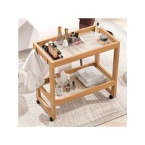 Carrinho Orfeu para manicure ou pedicure com rodízios - Várias Cores