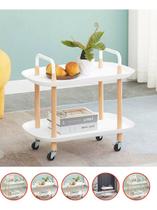 Carrinho Organizador 2 Prateleiras Multiuso Luxo C/ Rodinhas