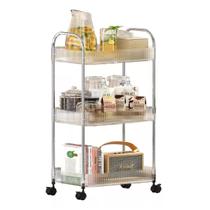 Carrinho Organizador 3 Andares Prateleira Multiuso Acrílico Carrinho Organizador 3 Andares Prateleira Multiuso Acrílico