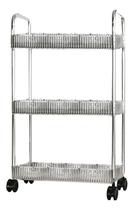 Carrinho Organizador 3 Andares Transparente Plástico Rodinha