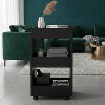Carrinho Organizador 65cm Branco ou Preto Prático e Suporta até 15kg Carrinho Organizador 65cm Branco ou Preto Prático e Suporta até 15kg
