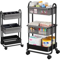 Carrinho organizador Baby Diaper Caddy Modanais de 3 níveis com rodas