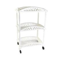 Carrinho Organizador Branco Multiuso Fruteira Com Rodinhas