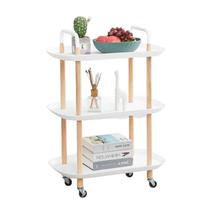 Carrinho Organizador Branco Vertical Multiuso 3 Prateleiras