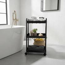 Carrinho Organizador com Rodinhas 3 Andares Multiuso para Casa Cozinha Lavanderia Escritório salão