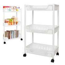 Carrinho Organizador Com Rodinhas 3 Prateleiras Multiuso Carrinho Organizador Com Rodinhas 3 Prateleiras Multiuso