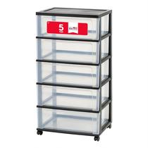 Carrinho organizador de armazenamento IRIS USA com 5 gavetas, preto Carrinho organizador de armazenamento IRIS USA com 5 gavetas, preto