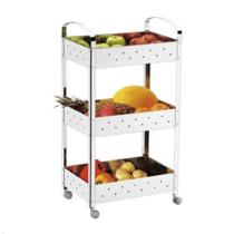 Carrinho Organizador Fruteira Suprema Inox 40x28x77cm Brinox