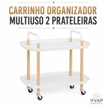 Carrinho Organizador Multiuso 2 prateleiras Carrinho Organizador Multiuso 2 prateleiras