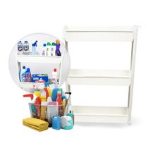 Carrinho Organizador Multiuso 3 Prateleiras Branco com Rodas Carrinho Organizador Multiuso 3 Prateleiras Branco com Rodas