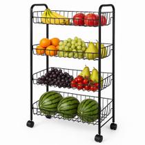 Carrinho Organizador Multiuso 4 Prateleiras Organize Casa, Cozinha, Banheiro, Escritório e Muito Mais (Desmontável)