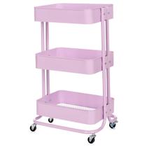 Carrinho Organizador Multiuso ANM6077 Anima Office 3 Cestos Fixos em Aço Lavanda Carrinho Organizador Multiuso ANM6077 Anima Office 3 Cestos Fixos em Aço Lavanda