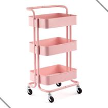 Carrinho Organizador Multiuso Com 3 Prateleiras em Aço Carrinho Organizador Multiuso Com 3 Prateleiras em Aço