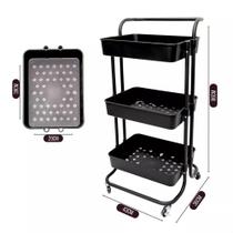 Carrinho Organizador Para Casa 3 Prateleira Cozinha