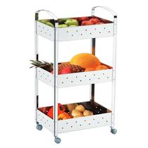 Carrinho Organizador Suprema com 3 Andares em Aço Inox 2098499 Brinox
