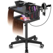 Carrinho organizador TASALON Professional Hair Extensions Black