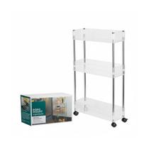 Carrinho Organizador Triplo Com Rodízio 43x14x82cm Paramount