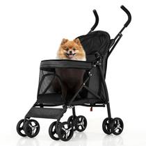 Carrinho para animais de estimação MoniBloom de 4 rodas Easy-Fold para animais de estimação pequenos/médios Carrinho para animais de estimação MoniBloom de 4 rodas Easy-Fold para animais de estimação pequenos/médios