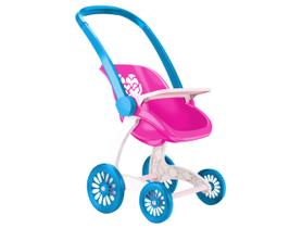 Carrinho para Boneca Confort Baby Rosa e Azul