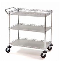 Carrinho para Chá e Café com 3 Prateleiras Aço Inox Multiuso