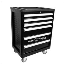 Carrinho para Ferramentas 6 Gavetas Profissional com Rodas e Trava Organizador Oficina Mecânica Aço Reforçado Preto Sigma Tools