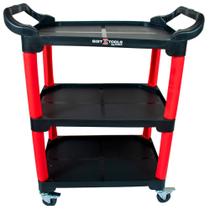 Carrinho para ferramentas aberto com 3 bandejas - 0699990060 (Vermelho)