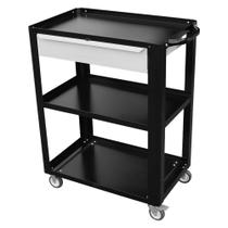 Carrinho para ferramentas com 1 gaveta aberto soldado preto cs02 ref. 1064 fercar