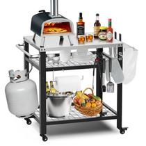 Carrinho para Forno de Pizza M METERXITY em Aço Inoxidável 81 x 61 cm Carrinho para Forno de Pizza M METERXITY em Aço Inoxidável 81 x 61 cm