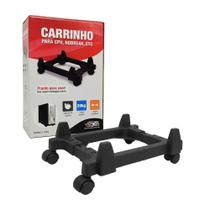 Carrinho para Gabinete E/OU Nobreak Force Line Preto com Rodinhas