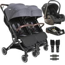 Carrinho para Gemeos Bebe Conforto Base Kiddo Sprint II Grafite Carrinho para Gemeos Bebe Conforto Base Kiddo Sprint II Grafite