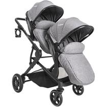 Carrinho para Gemeos Berço Passeio Moises Kiddo Pair Cinza