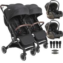 Carrinho para Gemeos com 2 Bebe Conforto Kiddo Sprint II Preto Carrinho para Gemeos com 2 Bebe Conforto Kiddo Sprint II Preto